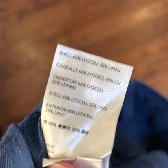 Anthropologie Pants Womens 27 Blue Linen Blend Crop Balloon Leg High Rise Ankle - Picture 5 of 5